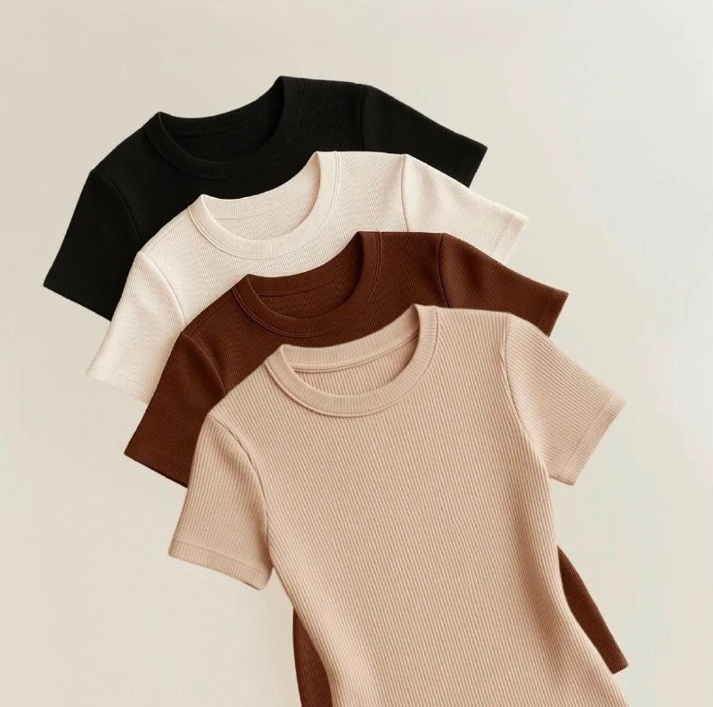 Kit com 4 Blusas Ribana Canelado