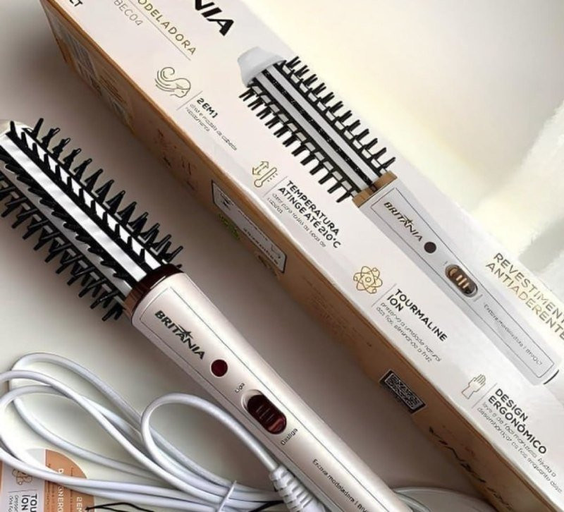 💇‍♀️ Britânia Escova Modeladora BEC04 2 em 1 Bivolt