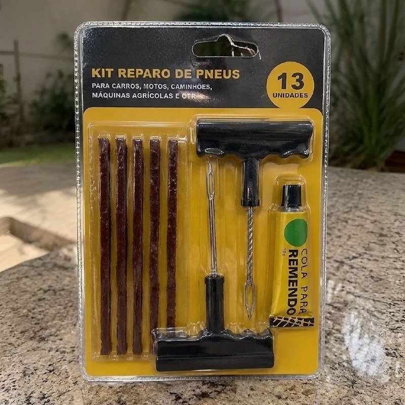 Kit Reparo Pneu Furo Remendo