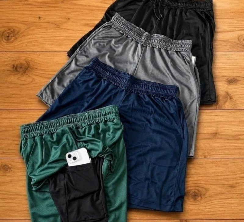 Kit 4 Shorts 2 em 1 Dryfit Compressão