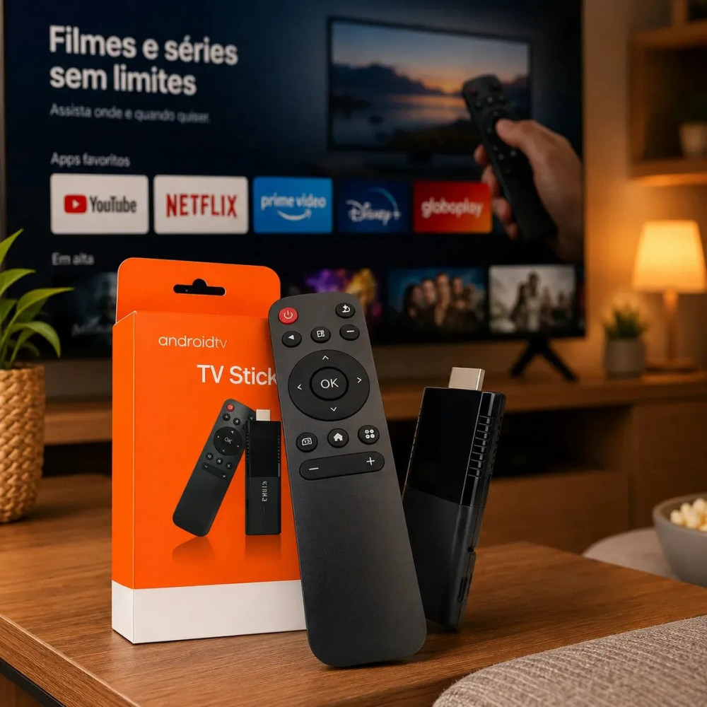 TV Stick 4K Android Chromecast HDMI Preto