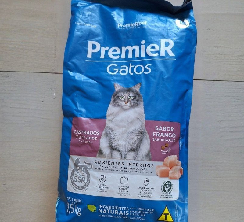 PremieR Pet Ambientes Internos Ração Seca para Gatos Castrados 7 a 11 Anos, Frango 7,5kg