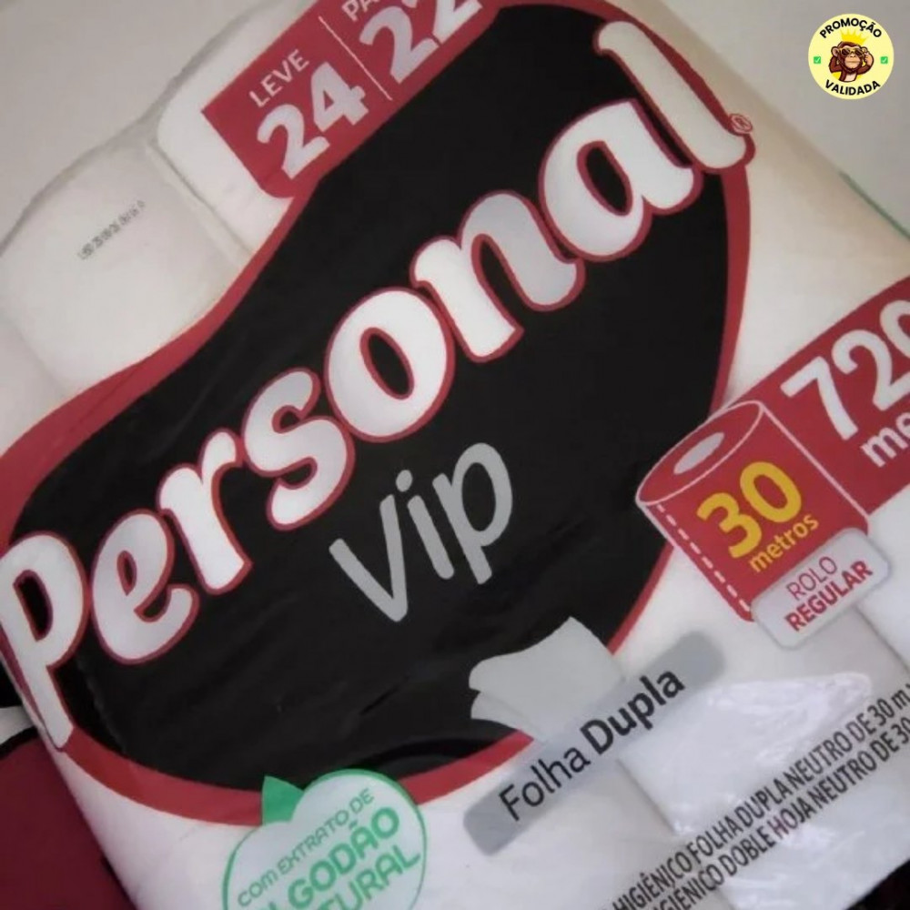 Papel Higiênico Personal VIP - 12 unidades
