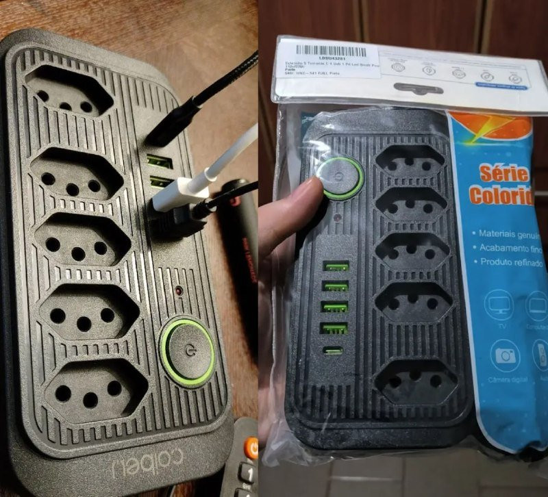 Extensão Coibeu Tomadas + Usb Bivolt