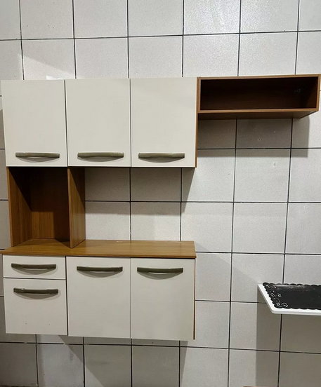 Armário de Cozinha Suspenso Balcão 6 Portas