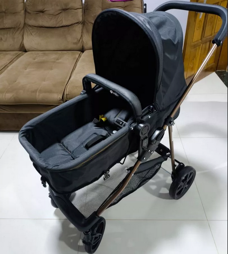Carrinho Moises Napoli Preto Cobre Galzerano