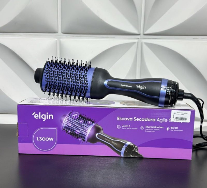Escova Secadora Agile Glossy Elgin 1200W Bivolt