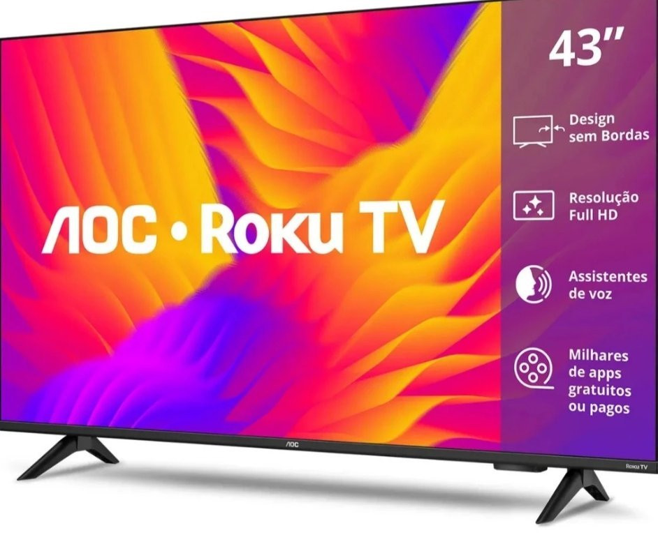Smart TV AOC 43 Full HD LED com Bluetooth e HDR