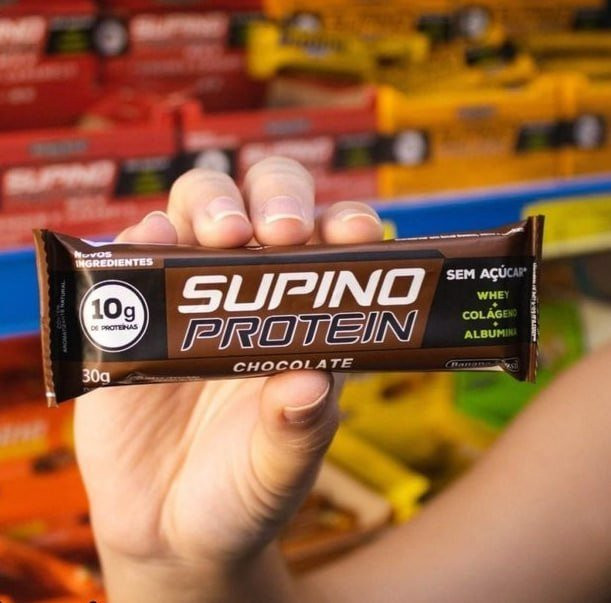 Banana Brasil Display Barra De Proteína Supino Protein Chocolate - 12 Uni