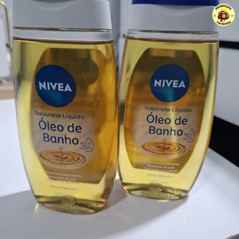 NIVEA KIT Sabonete Líquido Óleo de Banho 200ml