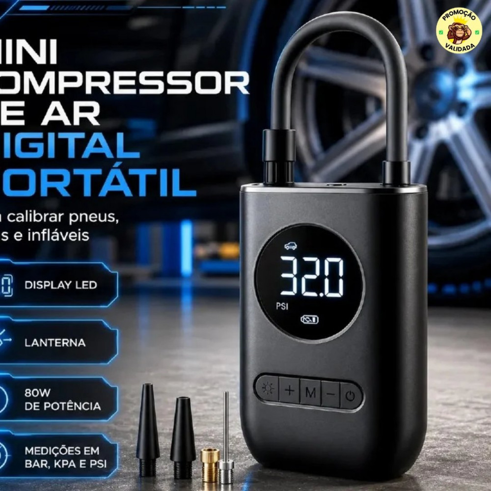 Bomba De Ar De Mão Pneu Car Air Pump