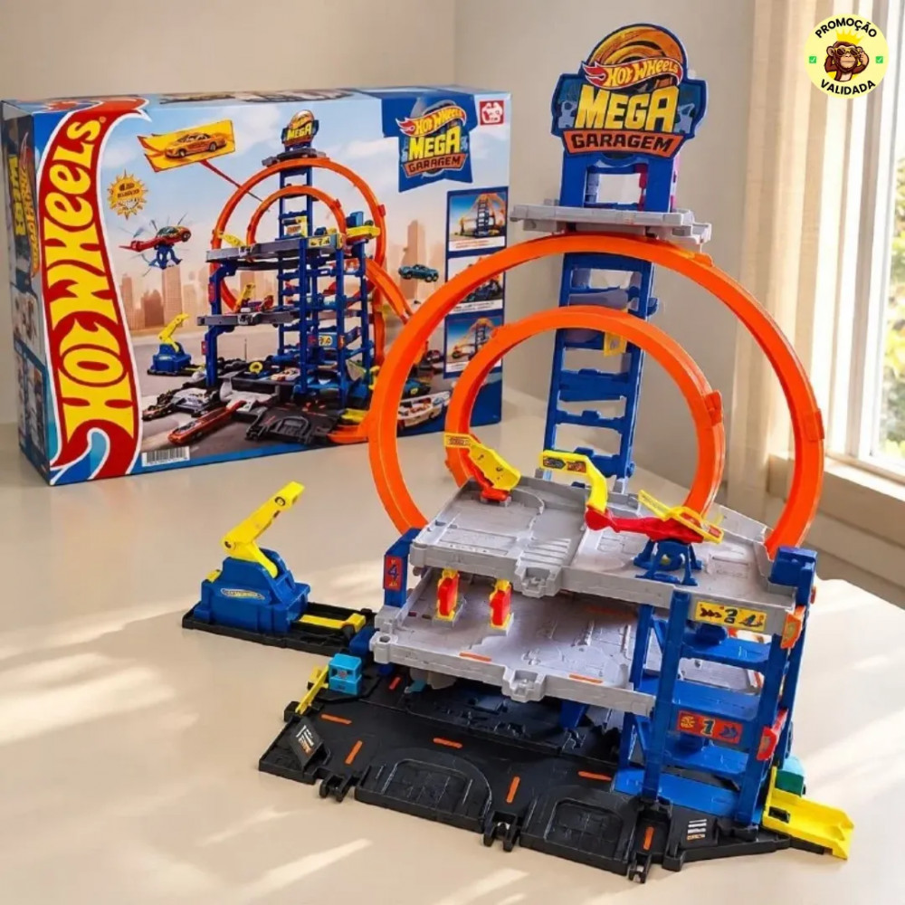 Pista Hot Wheels CITY Mega Garagem