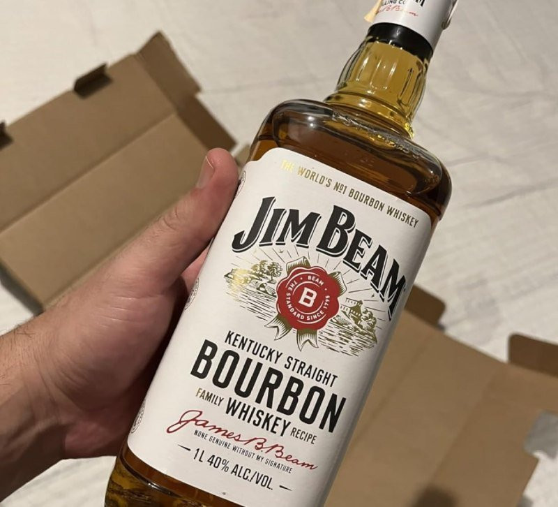 Bourbon Whiskey Jim Beam White 1L